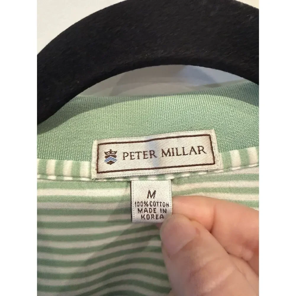 Peter Millar x Fisher’s Island Club Golf Summer Comfort Striped Polo Men’s Sz L